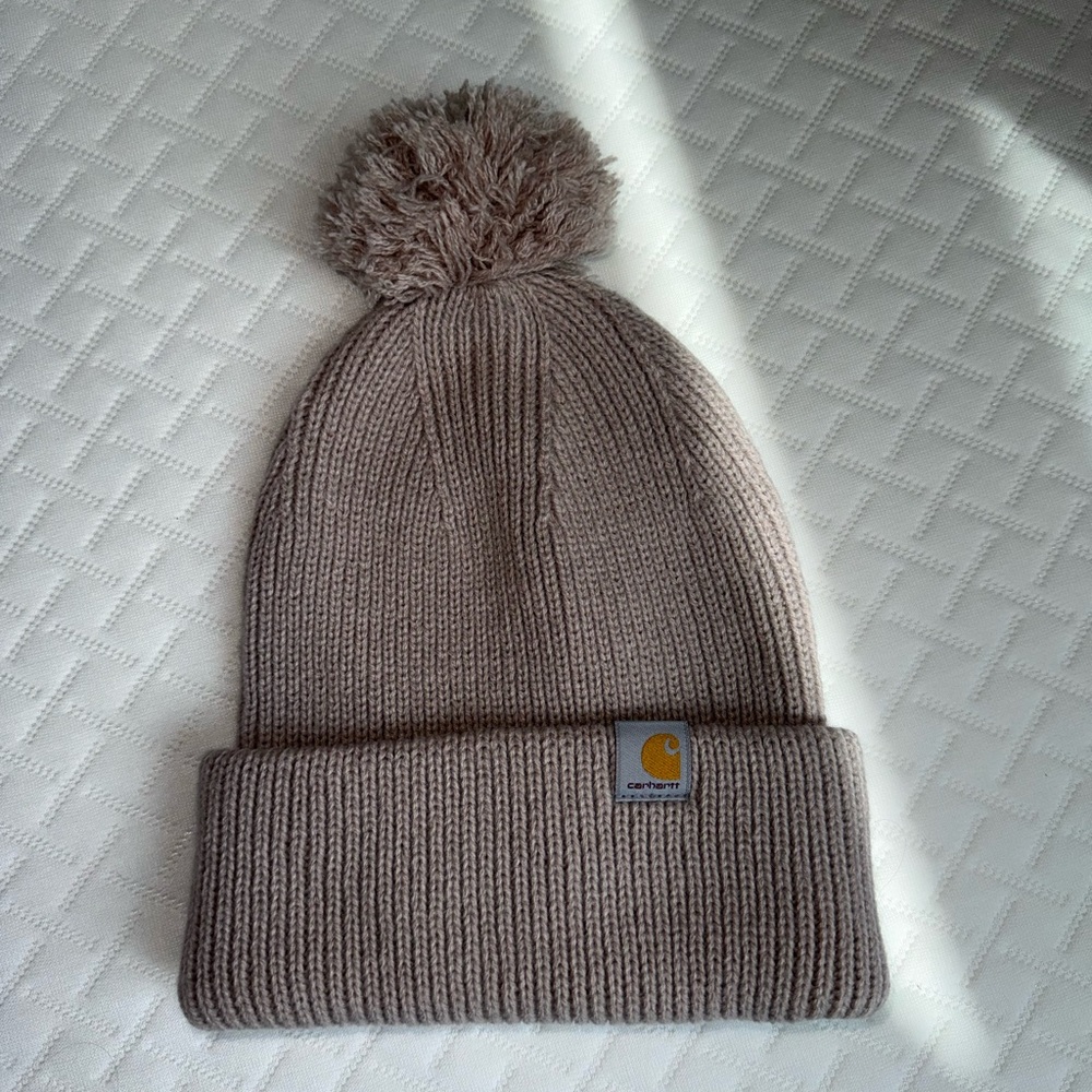 Carhartt knit Pom Pom beanie -Blush